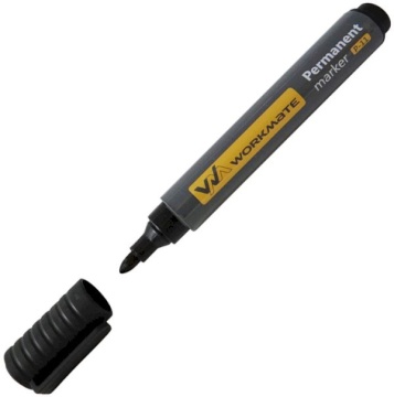 Маркер перманентный Workmate P-11 чёрный, пулевидный, 2-4мм,