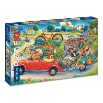 Пазлы  500 элементов  480*330мм. "Ура! На дачу!" Premium