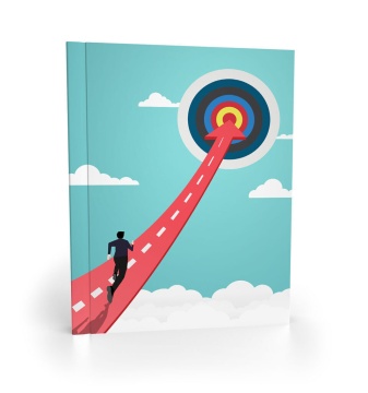 Блокнот А6 интегр.пер.  80л "К цели" кл., мат.лам., выб.УФ-лак*