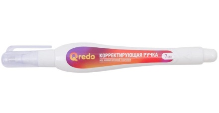 Корректирующая ручка QREDO, металлический наконечник, 7 мл *12