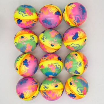 Мяч мягкий  6,3см "Бабочки" ППУ 12 шт/уп
