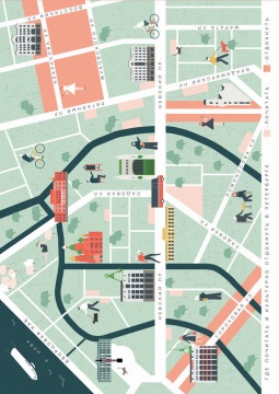 Открытка 10*14см "Карта культуры и отдыха"