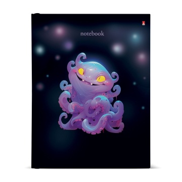 Тетрадь А5 80л кл. на кольцах Альт "Octopus party" БЕЗ ПОЛЕЙ