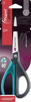 Ножницы MAPED "ESSENTIALS GREEN DECO" 21 cм, асимметричные