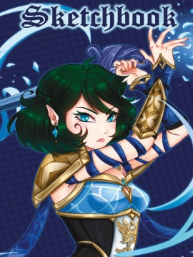 СКЕТЧБУК А-5 40л .АНИМЕ. ДЕВОЧКА-ВОИН