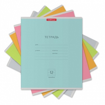 Тетрадь 12л линейка мелов "Классика Nature Colors" ассорти (5диз) ERICH KRAUSE 56283