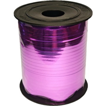 Лента упаковочная ПВХ 5мм*228м, металлик, сиреневая