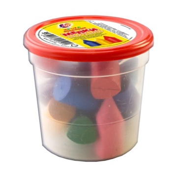 Мелки восковые в стакане 15 цветов