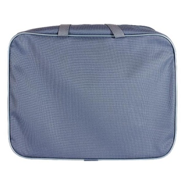 Папка А4 (360*270*80) с ручками, молния, ткань "Серая"