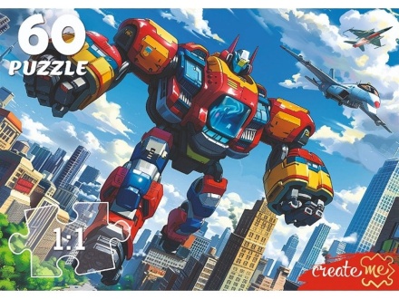 Пазлы   60 элементов  237*330мм. "Трансформеры в мегаполисе"