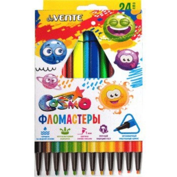 Фломастеры 12цв "deVENTE. Trio", трехгранные, вент. колпачок, подвес