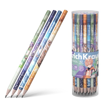 Карандаш Manga, трехгранный, HB , тубус