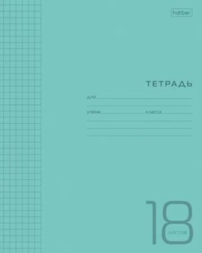 Тетрадь А5 18л кл. Hatber пласт.обл. "Голубая" белизна 98%