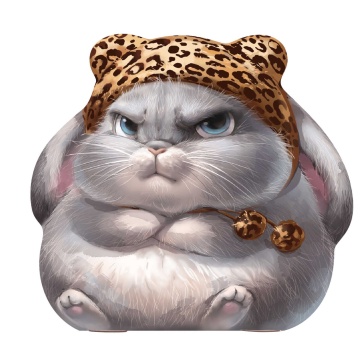 Блокнот 130*120мм  32л скоба "Сердитый кролик" диз.блок, мат.лам., фигур.выруб.