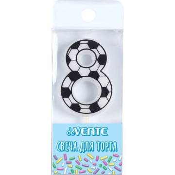 Свеча-цифра "8" Футболист, 5см
