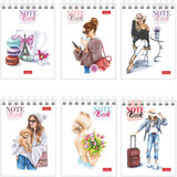 Блокнот А7. 75*105 мм. 60 л. Гребень, клетка "Happy time"