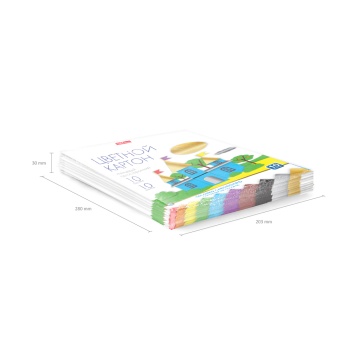 Цветной картон глянцевый в папке ErichKrause, А4, 10 листов, 10 цветов, игрушка-набор для детского т