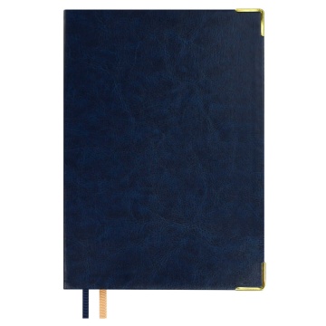 Ежедневник недат. А5 160л. кожзам, тв.пер. "#Думай как миллиардер. Сариф синий" ляссе