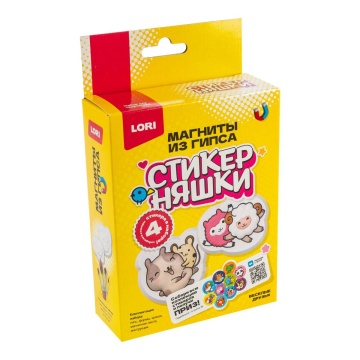 Магниты из гипса Стикерняшки "Весёлые друзья" 2 формы