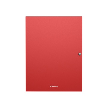 Папка на кнопке пластиковая ErichKrause Matt Classic, с 3 клапанами, 8мм, A4, красный (в пакете по 4
