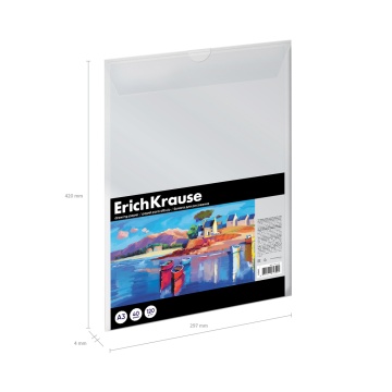 Бумага для рисования в пластиковой папке ErichKrause Art Spirit, А3, 40 листов