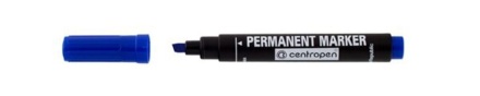 Маркер перманентный 1-4,6мм  скошенный синий
