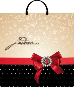 Пакет 36*37см (100мк) с пластиковой ручкой "Жадор" ПВД