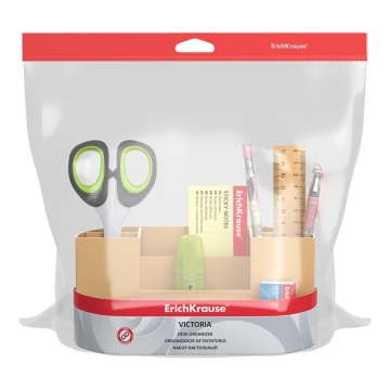 Набор настольный пластиковый ErichKrause Victoria, Powder, бежевый