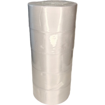 Лента упаковочная атласная 40мм, 22 м белая (5шт/уп)