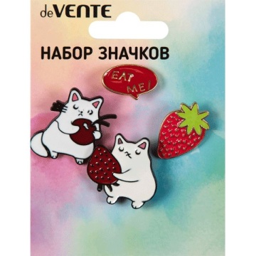 Набор значков "deVENTE. CAT me!", эмалированные 4шт.