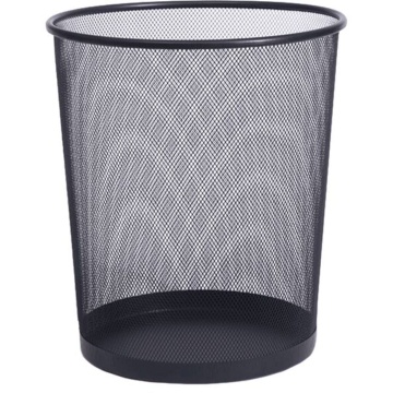 Корзина для мусора круглая сетчатая 24*29,5*33,5см железная, черная