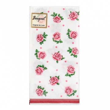 Салфетка Bouquet "Original de Luxe "Розита" 33*33см,1/8  20шт., 2-х слойная, белые