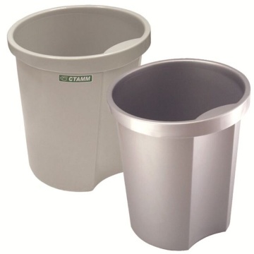 Корзина для мусора цельная 12л черная