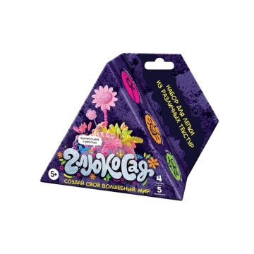 Набор для творчества "Глюкосад. Фиолетовый набор малый" 3 вида пластилина 5+