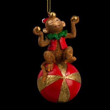 Украшение ErichKrause Decor Обезьянка на шаре 10см
