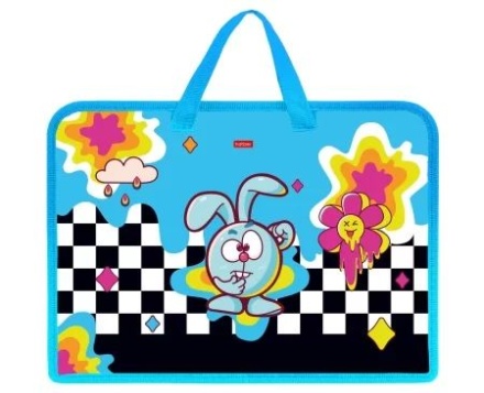 Папка А4 (340*245*35) с ручками, молния, пластик "Смешарики"