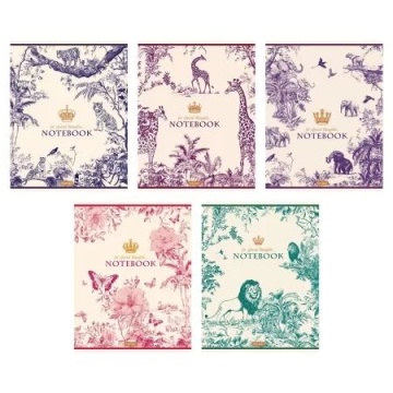 Тетрадь А5 48л кл. Hatber "Царство джунглей" софт-тач, тисн, зап.оборот, 5диз.в блоке