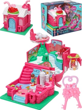 Игровой набор "Домик для кукол.Домик мечты" 10*9*10см, свет,мебель, две куколки