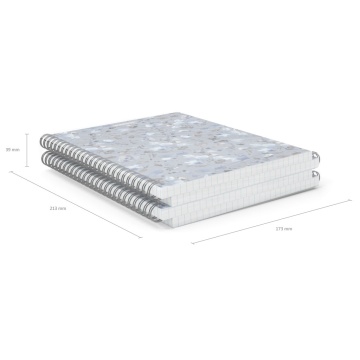 Тетрадь общая с пласт. обл. на спирали ErichKrause Ледяная красота, текстура песок, А5, 80 л., клетк