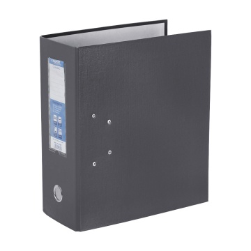 Регистратор А4 125мм PVC, 2 механизма, ClassicHC, серый, карман