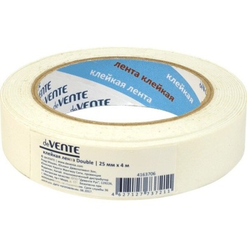 Скотч 2 сторон. 25мм* 4м*10 мкм вспененная основа