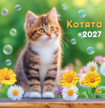 Календарь КВАДРАТ (средний) 230х235мм на 2027 год "Котята" (12 л, скреп)