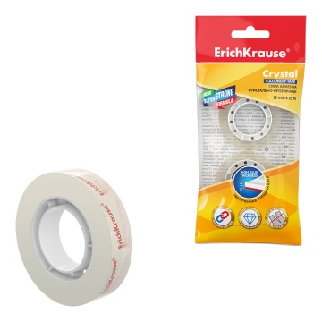 Набор из 2 клейких лент ErichKrause Кристально прозрачная, 12ммх25м, повышенная прозрачность (в паке