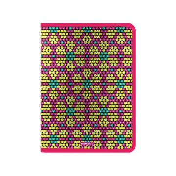 Папка для тетрадей на молнии пластиковая ErichKrause Pink&Yellow Beads, А4+ (в пакете по 4 шт.)