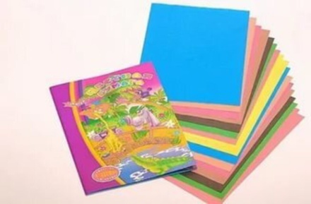 Бумага цв. А4  8цв. 16л. немелов., офсет., одностор., пл. 100гр/м2, карт.уп.