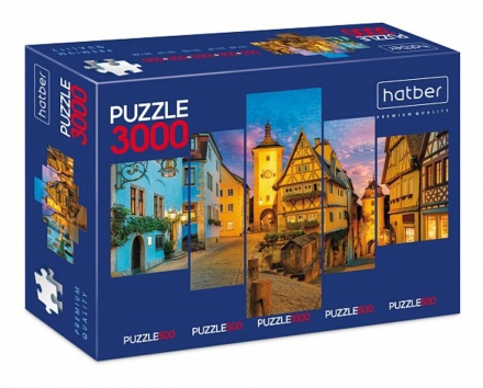 Пазлы 5в1 "Уголок Европы" Premium 500+500+1000+500+500 дет*