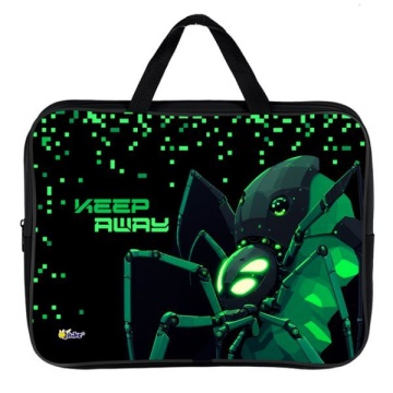 Папка А4 (350*265*80) с ручками, молния, ткань "Робот паук"