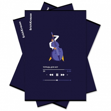 Тетрадь для нот А4 24л., вертик., скоба Music Fantasy,MIX-PACK