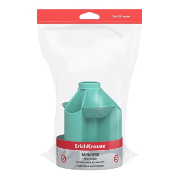 Подставка настольная вращающаяся пластиковая ErichKrause Mini Desk, Pastel, мятный