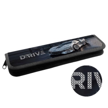 Пенал 1 отд. для кистей (270*70*27) молния, ткань "Silver auto"